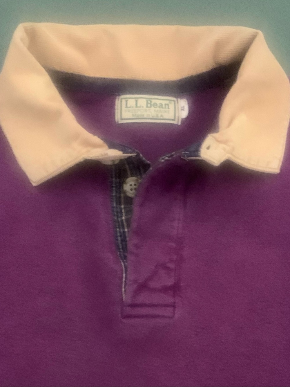 LL BEAN LS Heavy Cotton Rugby Styled Sweatshirt
